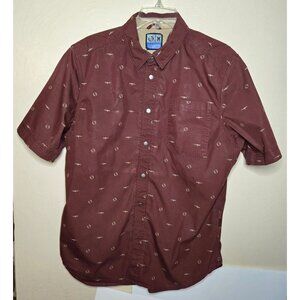 LA Police Gear Target Practice All-Over Print Snap Closure Short Sleeve Size Med